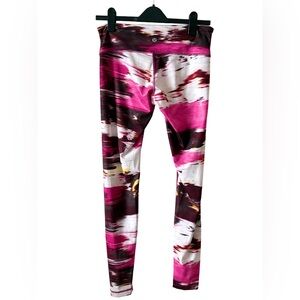 Lululemon Wunder Under Leggings Pink Abstract Print Size 8